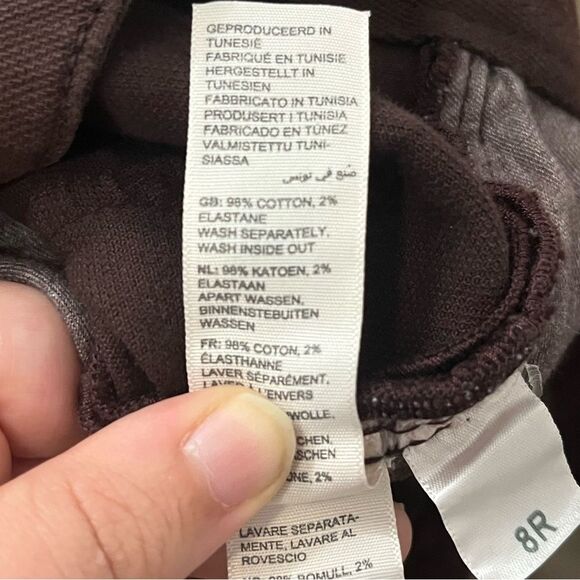 Fat Face Purple Mid Rise Cleo Canvas Barrel Leg Chinos Size 4 - Picture 12 of 12